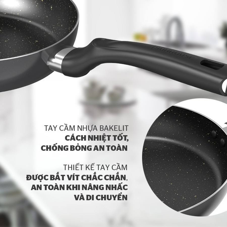 CHẢO CHỐNG DÍNH SUNHOUSE CT28 PLUS