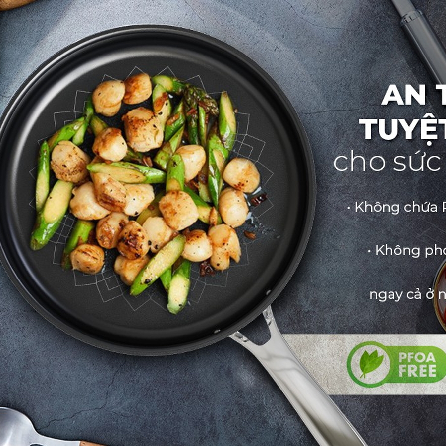 CHẢO INOX 3 LỚP ULTRA TITANIUM SUNHOUSE STI22M