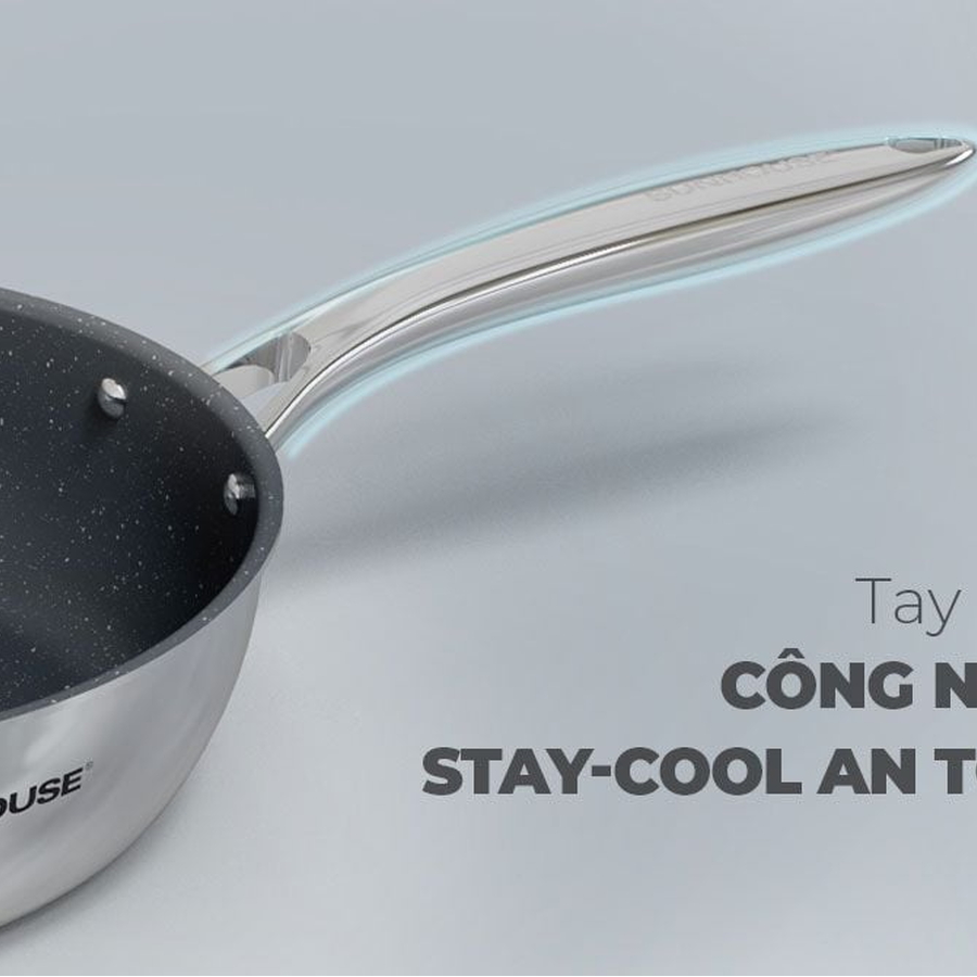 CHẢO INOX NGUYÊN KHỐI SUNHOUSE DESIRE DE28M