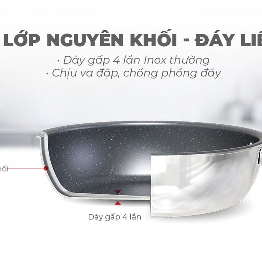 CHẢO INOX NGUYÊN KHỐI SUNHOUSE DESIRE DE24M